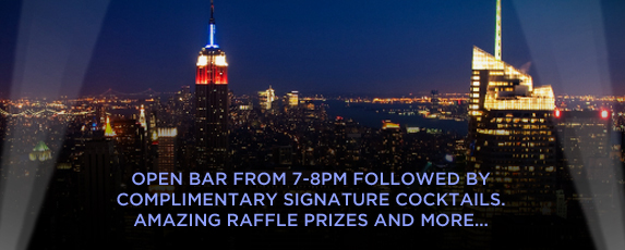 Open Bar from 7-8pm followed by complimentary signature cocktails. Amazing raffle prizes and more...